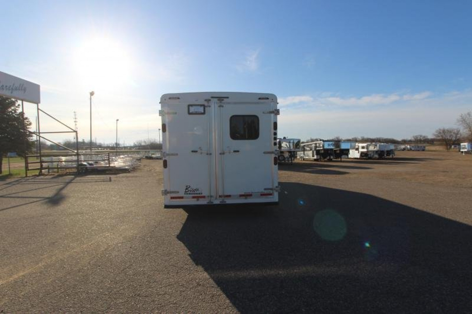 Used 2015 Bison Trailers 3 Horse LQ Trailer