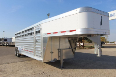 New 2025 Featherlite 8127 24' GN Stock / Stock Combo Trailer