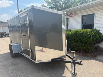 New 2025 6 x 12 Enclosed Stealth Trailer with Ramp