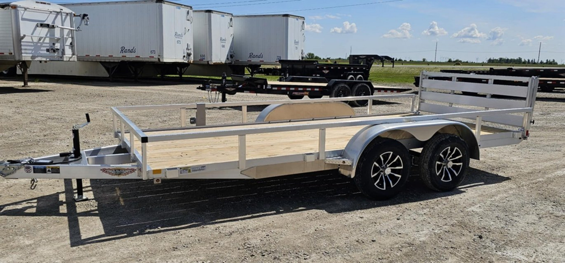 New 2025 H&H Trailers 82x16 7k Aluminum Rail Side Utility Trailer