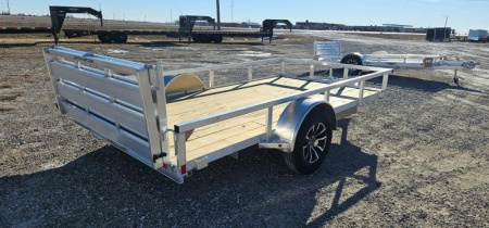 New 2025 H&H Trailers 76x12 Aluminum Rail Side Utility Trailer