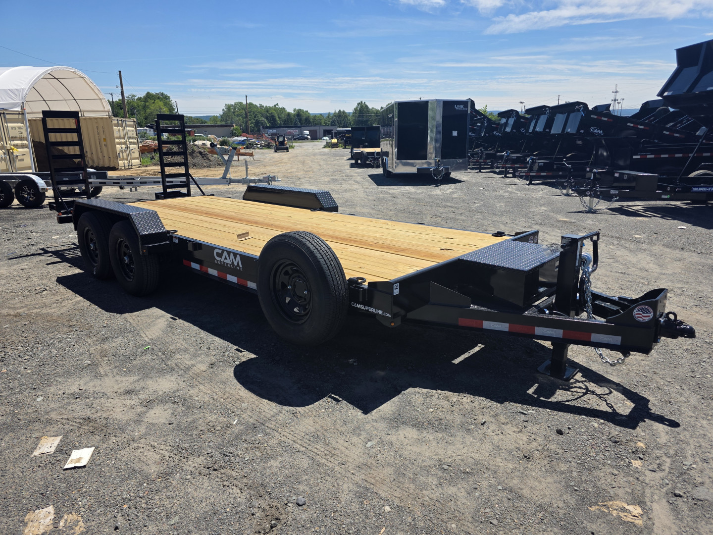New 2025 Cam Superline 7X18 15,400K - KNEE RAMPS Equipment Trailer