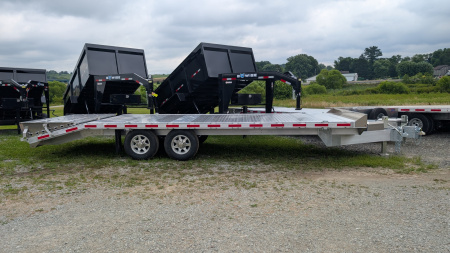 New 2025 EBY 24'6" ALL ALUMINUM Deckover Tagalong w/ 50/50 Fold Flat Ramps