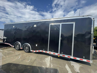 Used USED 2021 Haulmark 28' HAULMARK EDGE PRO RACE TRAILER WITH MINI SPLIT, WINCH & ELECTRIC JACK! Car / Racing Trailer