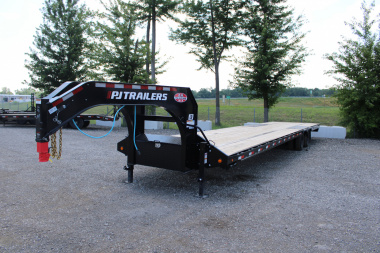New 2026 PJ Trailers 40' 25K GVWR GOOSENECK EQUIPMENT TRAILER WITH SLIDING RAMPS 48940 Equipment Trailer