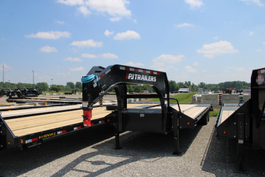 New 2026 PJ Trailers 30' 25K GVWR GOOSENECK EQUIPMENT MR TRAILER WITH MONSTER RAMPS 48979 Equipment Trailer