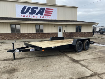 New 2025 AMO 82x16 7K 1-Brake Car Hauler w/LED Lights