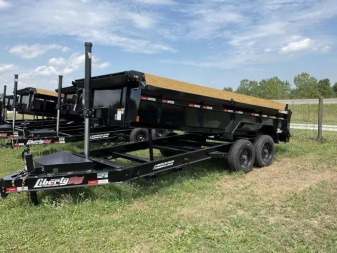 New 83 X16' LIBERTY 16K TELESCOPIC  Dump Trailer w/Tarp & Ramps