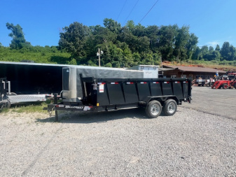New 2025 Hillcrest Trailers 7x16 17.6 w/ tube ramps and hyd jack Dump Trailer