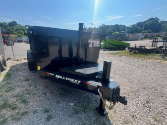 New 2025 Hillcrest Trailers 7x16 17.6 w/ tube ramps and hyd jack Dump Trailer