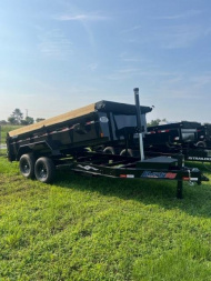 New 83 X14' LIBERTY TELESCOPIC Dump Trailer w/ Tarp & Ramps