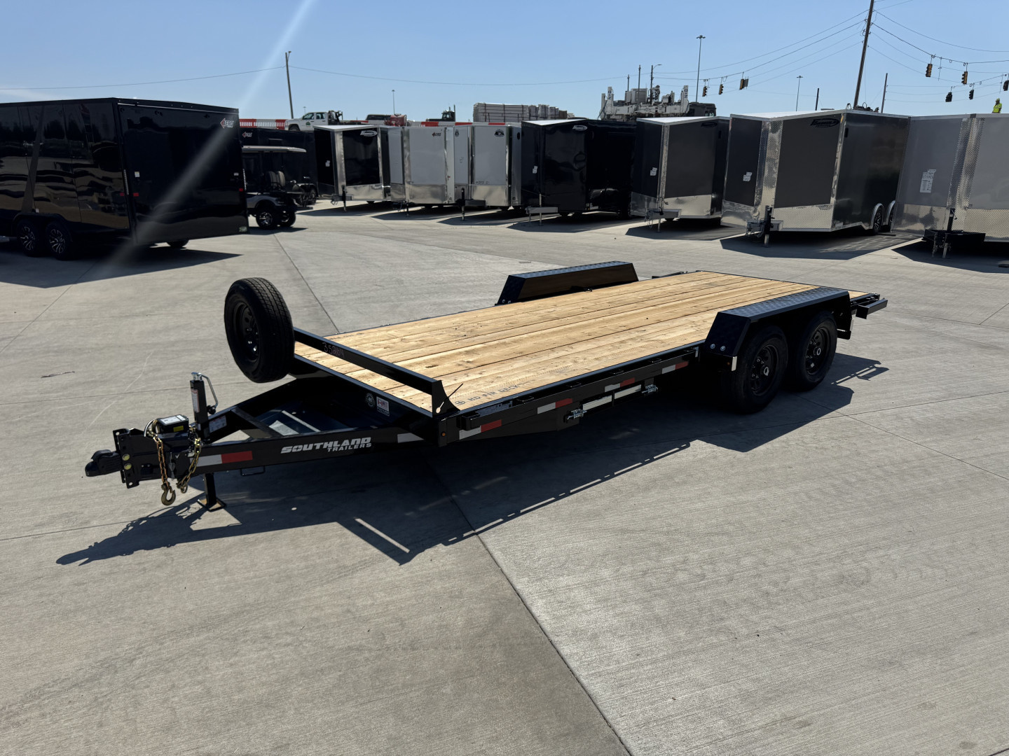 New 2026 Southland18’flat Flatbed 2-5200lb axles = 10K Trailer with side Slide In Ramps