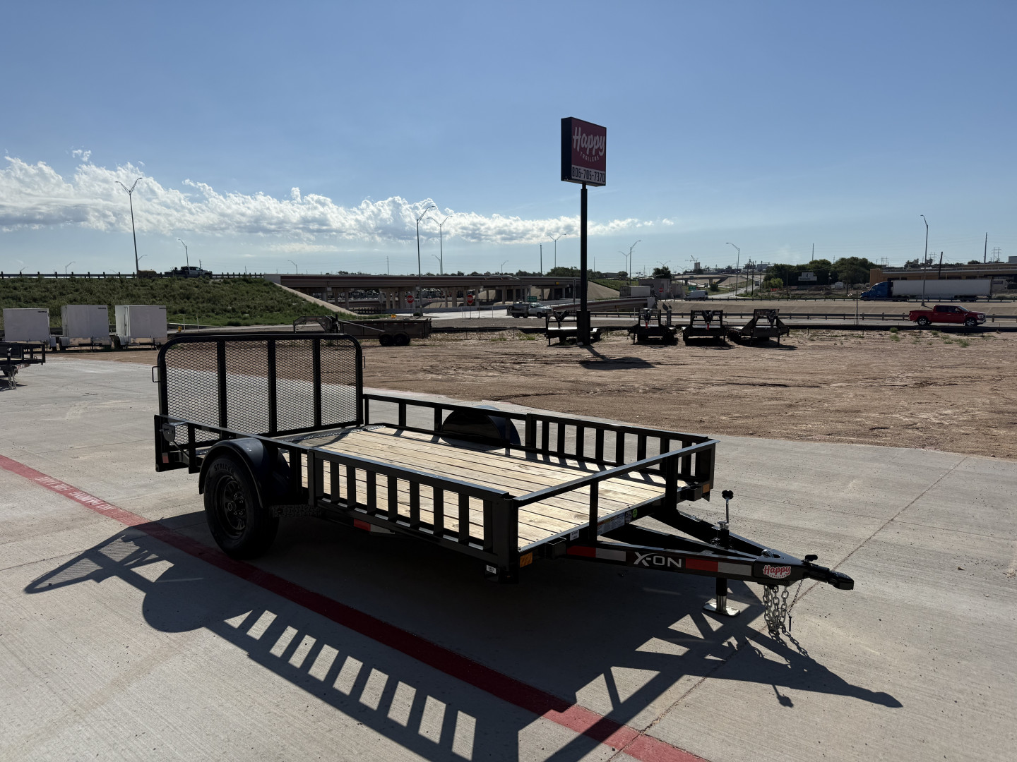 New 2025 X-On 77"x12' Single Axle Utility Trailer - U2