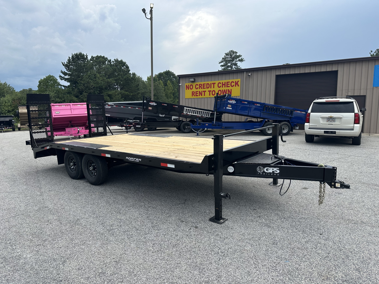 New 2025 GPS 20' DECKOVER EQUIPMENT HAULER 14K WITH 16K SPRING LOADED RAMPS
