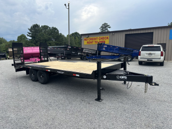 New 2025 GPS 20' DECKOVER EQUIPMENT HAULER 14K WITH 16K SPRING LOADED RAMPS