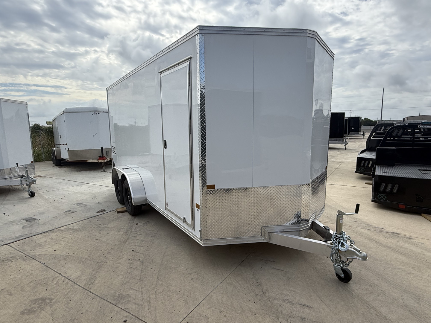 New 2025 ALCOM 7X16 Ramp Door 7K Cargo / Enclosed Trailer