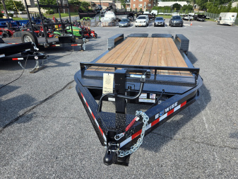 New 7 x 20 BWISE EF20-14-HD Equipment Trailer, 15.4K GVWR ***I-Beam Frame, Full-Width Ramps, Winch Mount, 3' Self-Cleaning Dovetail