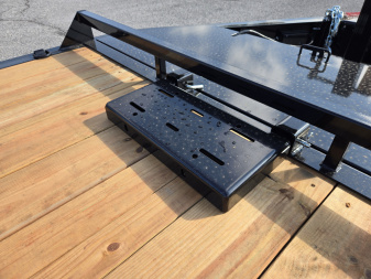 New 7 x 20 BWISE EF20-14-HD Equipment Trailer, 15.4K GVWR ***I-Beam Frame, Full-Width Ramps, Winch Mount, 3' Self-Cleaning Dovetail
