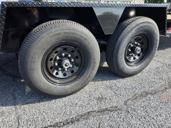 New 7 x 20 BWISE EF20-14-HD Equipment Trailer, 15.4K GVWR ***I-Beam Frame, Full-Width Ramps, Winch Mount, 3' Self-Cleaning Dovetail