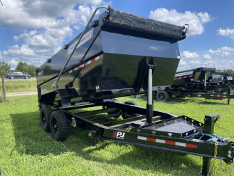 New 2025 PJ Trailers 83X14 PJ Telescopic Dump Trailer Low-Pro (DT) Dump Trailer