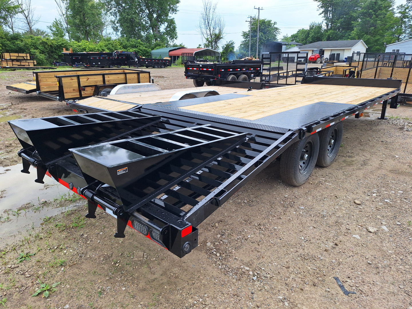 New 2026 Load Trail 102x25 Deckover Trailer W/ 5" Self Cleaning Dove Tail