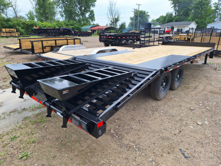 New 2026 Load Trail 102x25 Deckover Trailer W/ 5" Self Cleaning Dove Tail