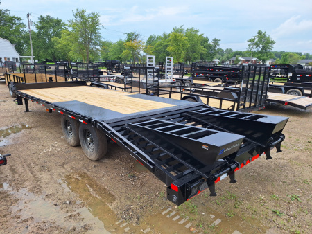 New 2026 Load Trail 102x25 Deckover Trailer W/ 5" Self Cleaning Dove Tail
