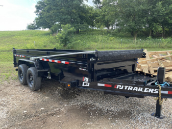 New 83 X14' PJ VOYAGER Low-Pro Dump Trailer w/ Tarp (DV)