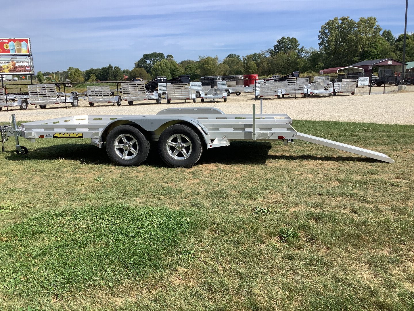 New 2026 Aluma 7816TA-EL-R-RTD Car Hauler
