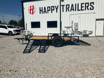New 2025 X-On 77"x12' Single Axle Utility Trailer - U2