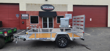 New 6 x 10 Aluminum Sure-Trac Tube Top Utility Trailer 3k * Wood Deck