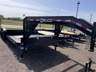 New 2026 Delco Trailers 102x24ft Gooseneck Tilt Equipment Trailer