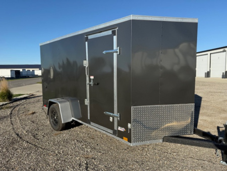 New 2026 Cross 6'x12' 3k Beta Series Flat Top V-Nose Enclosed Cargo Trailer