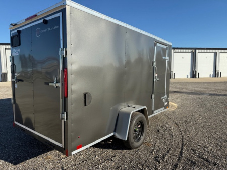 New 2026 Cross 6'x12' 3k Beta Series Flat Top V-Nose Enclosed Cargo Trailer