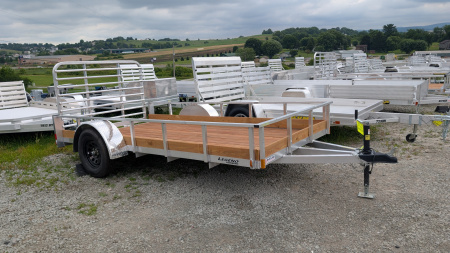 New 2026 Legend 6x12 Open Aluminum Low Wood Side Trailer w/ Steel Wheels