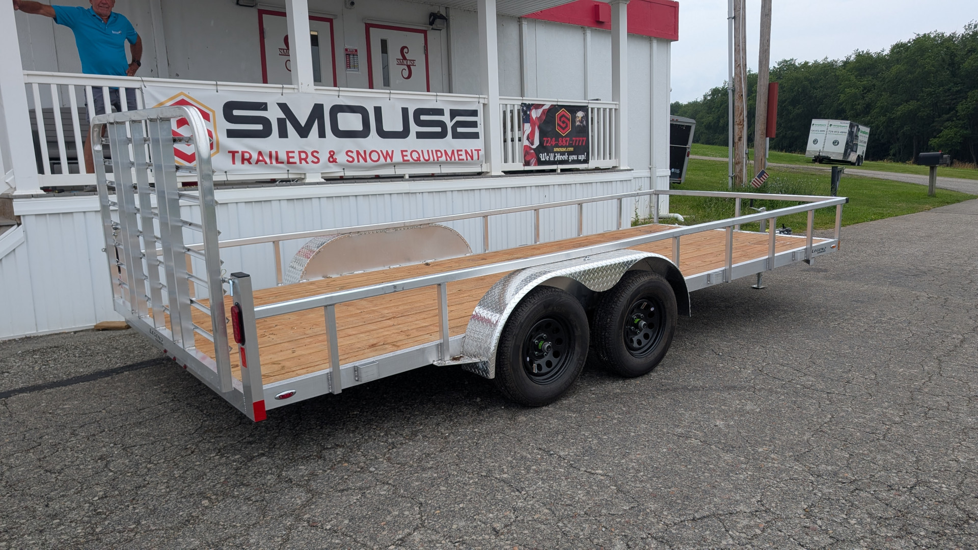 New 2026 Legend 7x18 Open Deluxe Aluminum Utility Trailer