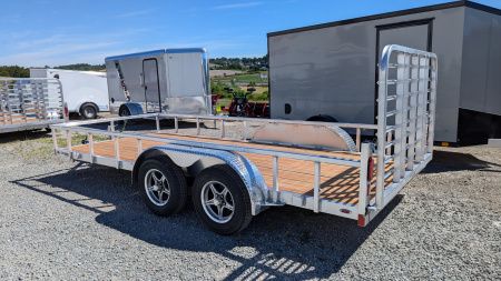 New 2026 Legend 7x18 Open Deluxe Aluminum Utility Trailer