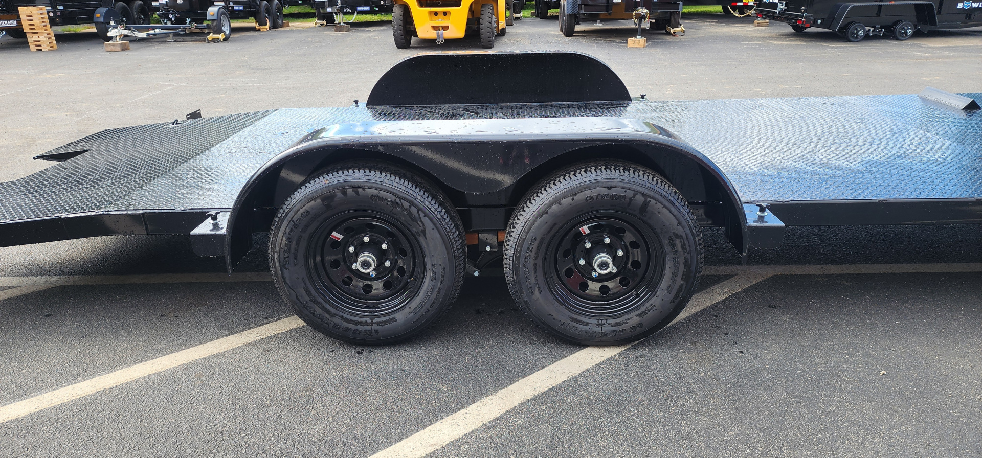 New 7 x 18 BWISE Hydraulic Tilt Equipment/ Car Hauler Trailer 10k