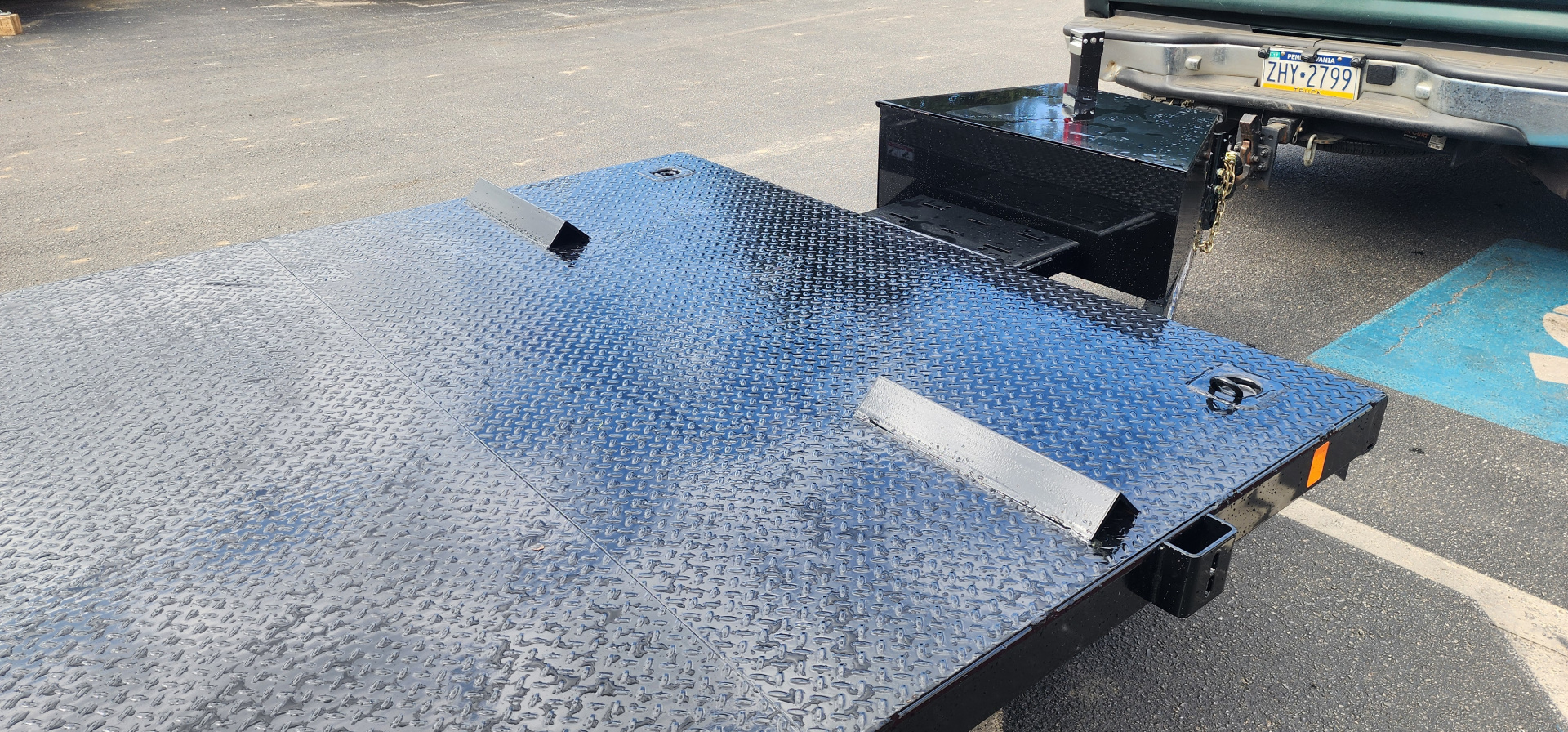 New 7 x 18 BWISE Hydraulic Tilt Equipment/ Car Hauler Trailer 10k