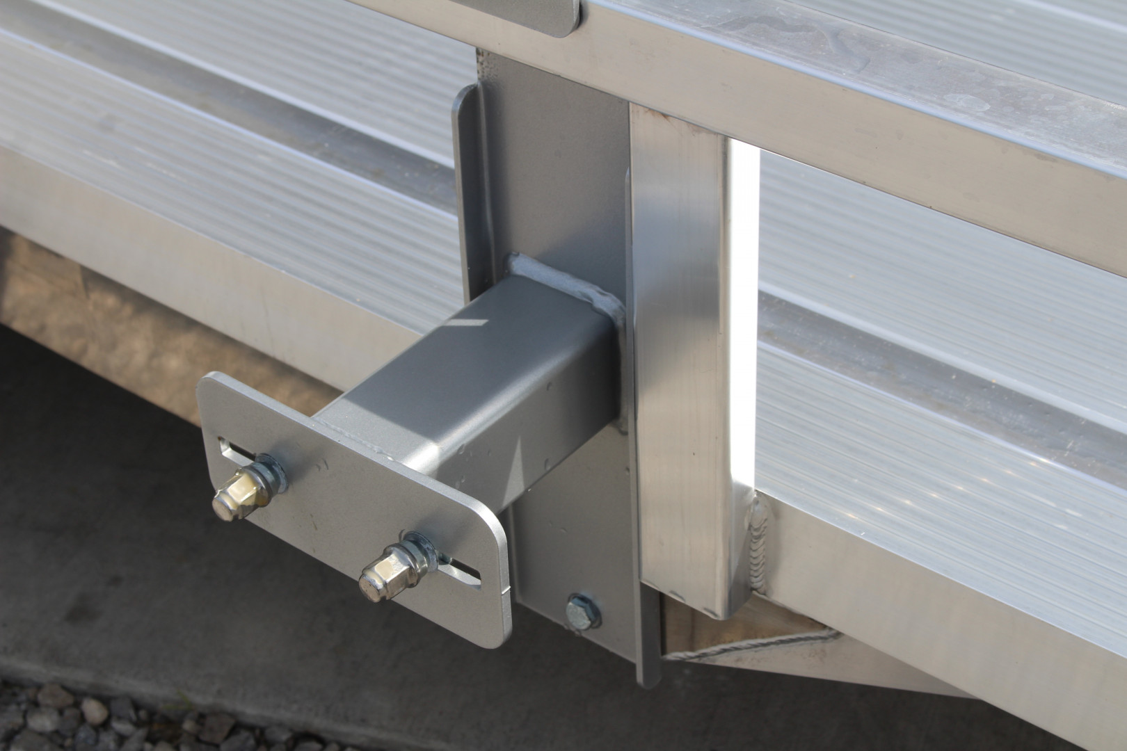 New 2025 H & H 6.4' x 12' Aluminum Utility Trailer - BiFold Ramp - Extruded Aluminum Deck - 2990# GVW