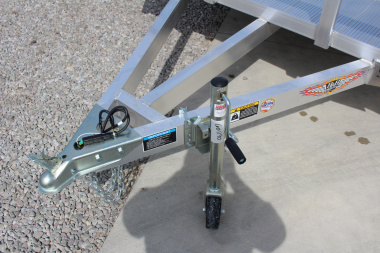 New 2025 H & H 6.4' x 12' Aluminum Utility Trailer - BiFold Ramp - Extruded Aluminum Deck - 2990# GVW