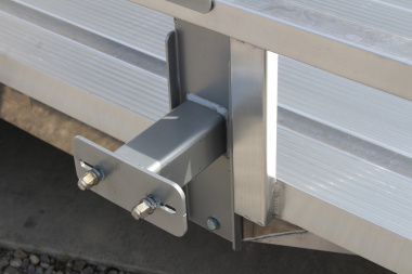 New 2025 H & H 6.4' x 12' Aluminum Utility Trailer - BiFold Ramp - Extruded Aluminum Deck - 2990# GVW