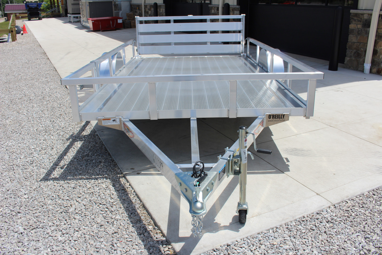 New 2025 H & H 6.10' x 12' Aluminum Utility Trailer - BiFold Ramp - Extruded Aluminum Deck - 2990# GVW