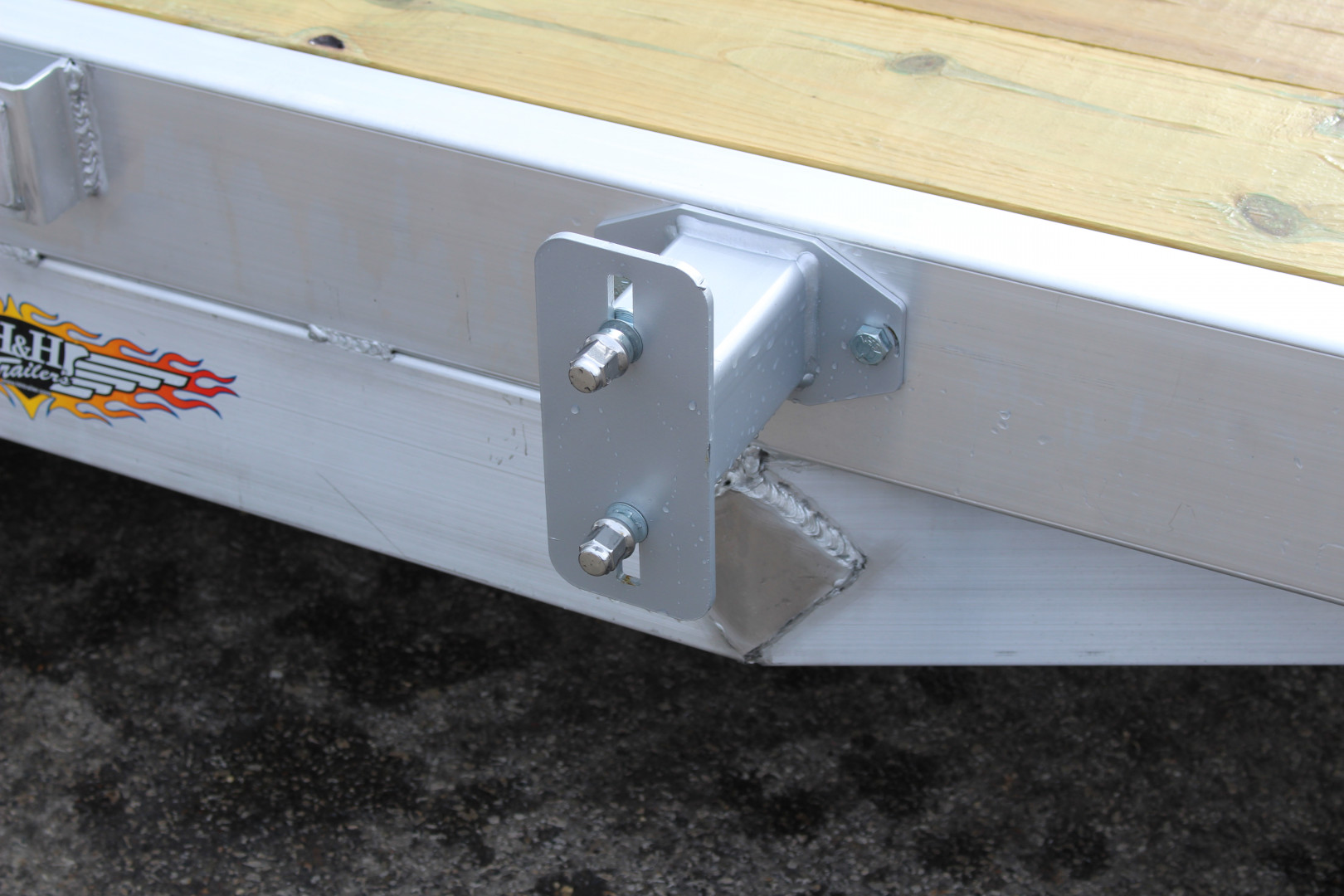 New 2025 H & H Trailer 7' x 18' Heavy Duty Aluminum Car Hauler - Slide In Ramps - 7000# GVW