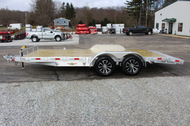 New 2025 H & H Trailer 7' x 18' Heavy Duty Aluminum Car Hauler - Slide In Ramps - 7000# GVW