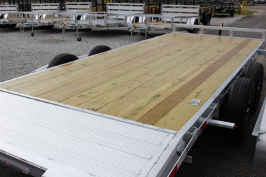New 2025 H & H Trailer 7' x 18' Heavy Duty Aluminum Car Hauler - Slide In Ramps - 7000# GVW