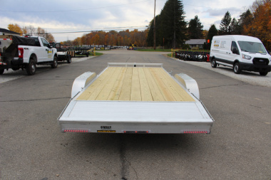 New 2025 H & H Trailer 7' x 18' Heavy Duty Aluminum Car Hauler - Slide In Ramps - 9900# GVW