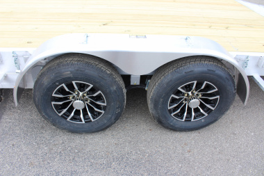 New 2025 H & H Trailer 7' x 18' Heavy Duty Aluminum Car Hauler - Slide In Ramps - 9900# GVW