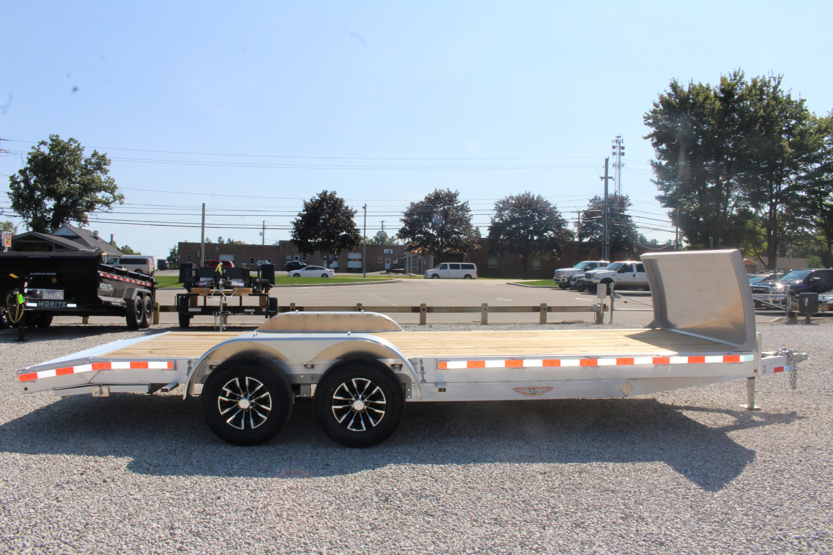 New 2025 H & H Trailer 7' x 20' Heavy Duty Aluminum Car Hauler - Slide In Ramps - 9900# GVW