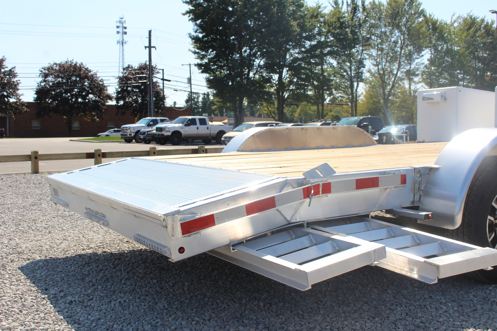 New 2025 H & H Trailer 7' x 20' Heavy Duty Aluminum Car Hauler - Slide In Ramps - 9900# GVW
